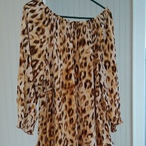 Ladies Chico's Leopard Print Blouse